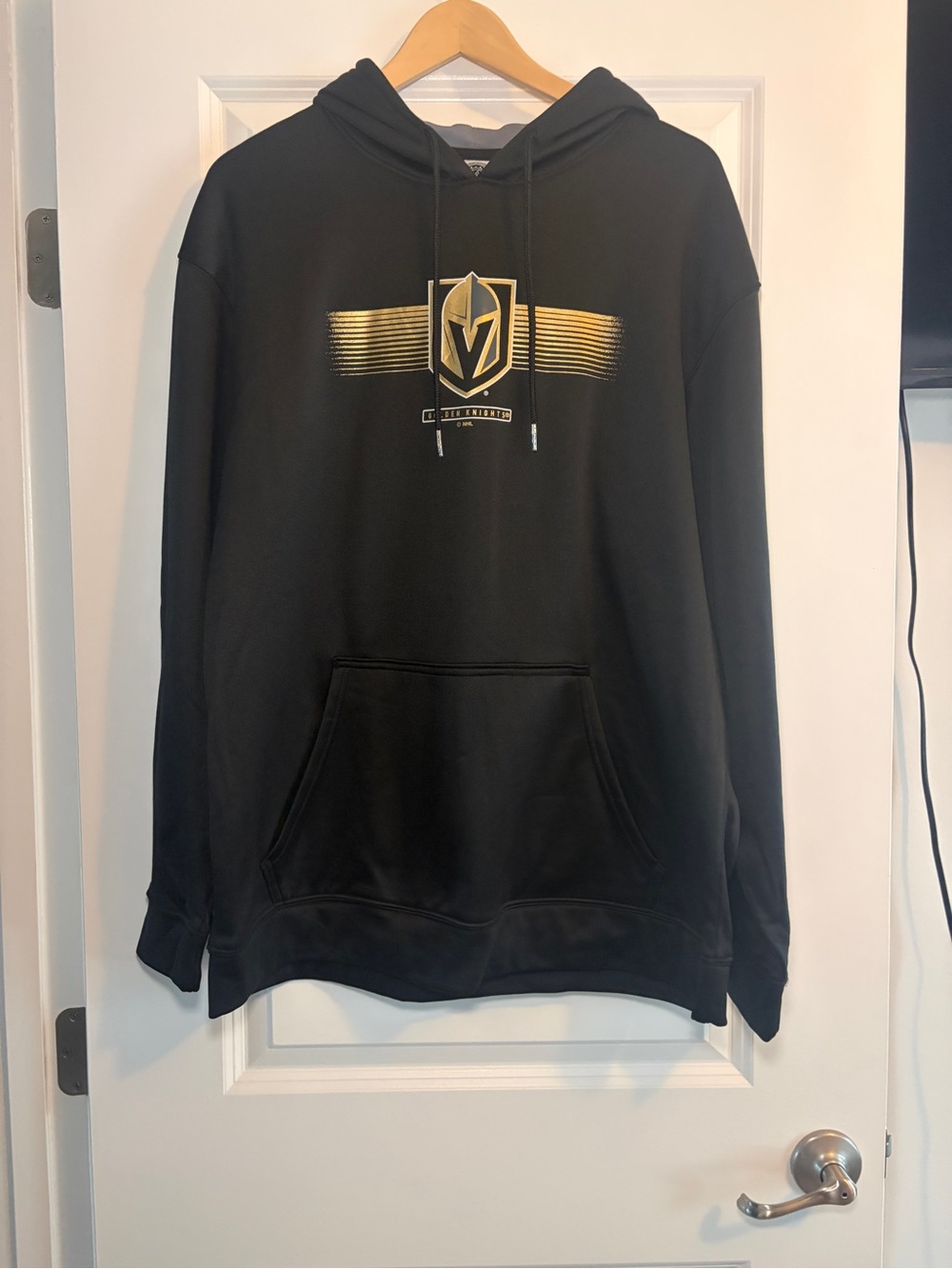 NHL Vegas Golden Knights Hockey Black Hoodie with Gold Logo NWT